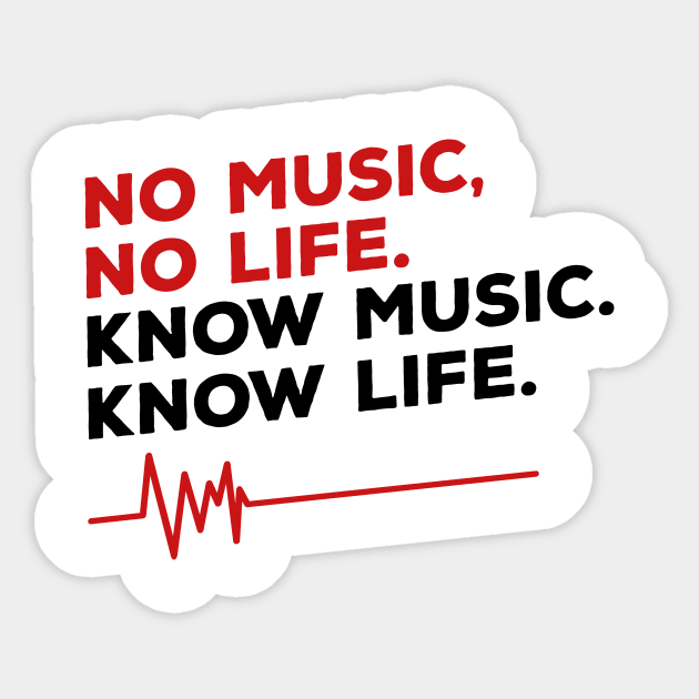 No music, No life (2) Sticker by nektarinchen
